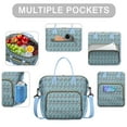 thumbnail image 2 of Light Blue Christmas Snowman Pattern Womens Lunch Box for Work,Insulated Large Lunch Bag for Tween and Teen,Loncheras Para Mujer,Leakproof Adult Lunch Bag for Work,Beach,Travel,Picnic,Camping, 2 of 7