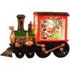 thumbnail image 1 of Adornos de Año Nuevo, adornos de trenes navideños iluminados, inyección de agua, luces LED para computadora, muñeco de nieve brillante/escena de Papá Noel dentro del muñeco de nieve Bronze Coffee JM Papelería, 1 of 5