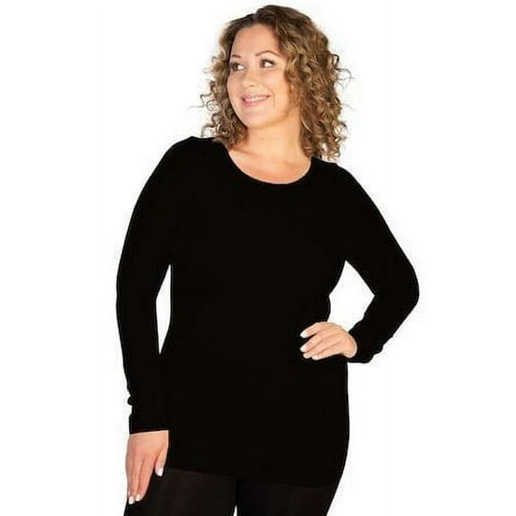 Skinny Tees Plus Long Sleeve Crew Neck Tee 233