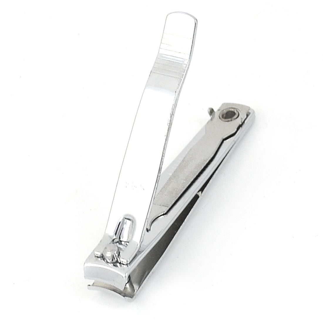 Metal Glossy Nail Clipper Trimmer Fingernail Tools Silver Tone 3.2 Inch