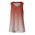 thumbnail image 3 of ICHUANYI Clearance Women's Fashion Solid Color V-neck Comfortable Loose T-shirt Sleeveless Blouse Casual Tops(Red, L) ICHUANYI WER2023081117616, 3 of 3