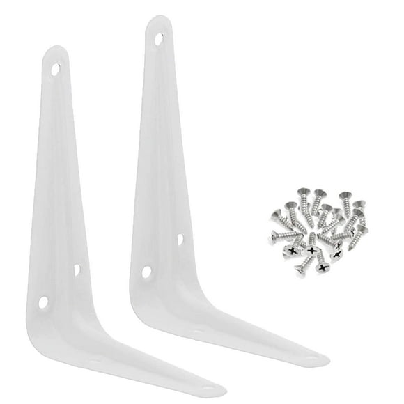 Wideskall® Wideskall Metal 5" x 6" inch Wall Corner Angle Shelving Shelf Brackets, Pack of 2