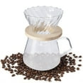 thumbnail image 1 of Pour Over Coffee Maker 600ml/20oz, Glass Carafe for Brewing Instant Coffee with Funnel Dripper Filter, Teapot Kettle Drip Coffee Maker Set for Home and Office, 1 of 5