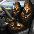 thumbnail image 2 of Yuyamidu 14 PCS Eagle Car Seat Covers Full Set Cross Steering Wheel Cover Seat Belt Covers Center Console Cover Head Rest Covers Cup Coasters Keychain, 2 of 7