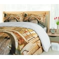 thumbnail image 5 of Ambesonne Venice Duvet Cover Set, Bridge Gondola, 2-Calking, Orange Ivory Bluegrey, 5 of 7