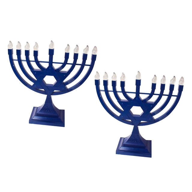 Lámpara de noche decorativa de Hanukkah, versátil lámpara de vela de Hanukkah de cabezales para chimenea, mesa, centro de mesa, dormitorio, 2 piezas