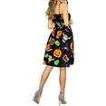 thumbnail image 2 of HAPPY BAY Women's Beach Summer Halloween Costumes Theme Evening Party Knee Length Smocked Dress Flowy Elastic Tube Top Dresses for Women One Size Scary Clip Art, Scary Black, 2 of 4