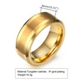 thumbnail image 2 of GY Yellow Gold Plated 8mm Tungsten Carbide Ring for Men Wedding Band Man Ring, 2 of 7