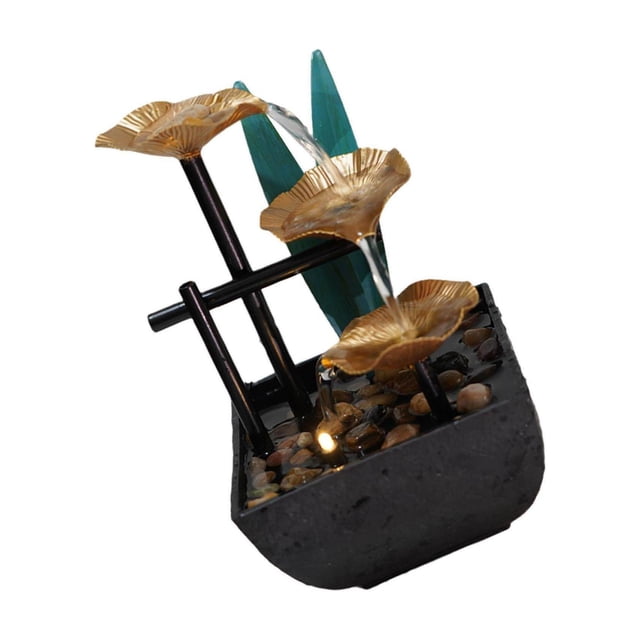 Relaxation Tabletop Water Fountain Indoor Garden Desktop Waterfall Fountains Zen Decor