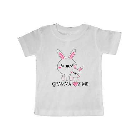 

Inktastic Gramma Loves Me- bunny family Gift Baby Boy or Baby Girl T-Shirt