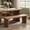 Natural Wood-C, variant on Sailvan 63" Solid Pine Wood Dining Bench Modern Farmhouse Kitchen Seating for 3 People,350lbs Capacity,Natural Wood-A