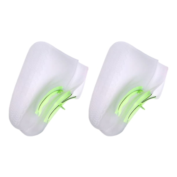 Sonducket Cubierta impermeable de silicona para zapatos, cubierta impermeable para zapatos, lluvia y suciedad, Simple y elegante Accesorios de calzado Transparente.Verde