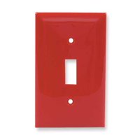 Toggle Switch Wall Plate,1 Gang,Red HUBBELL WIRING DEVICE-KELLEMS NP1R
