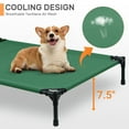 thumbnail image 4 of Niubya 48in Elevated Cooling Dog Bedy, Outdoor and indoor Portable Pet Cot with Removable Canopy, Green, 4 of 7
