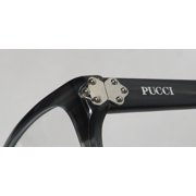 New Emilio Pucci 2678 Womens/ladies Oversized Full-rim Striped Grey Frame Demo Lenses 52-16-135 Eyeglasses/glasses