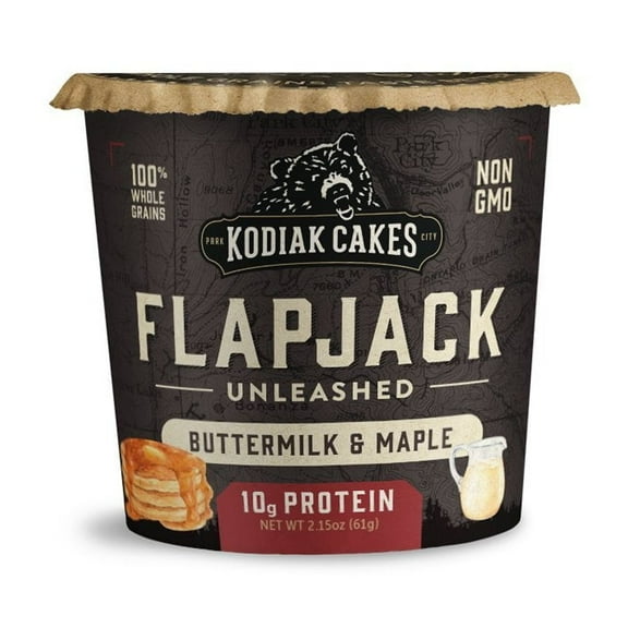 Kodiak Cakes Flapjack Unleashed Cup, Buttermilk and Maple, 2.15 oz (Pack of 24)