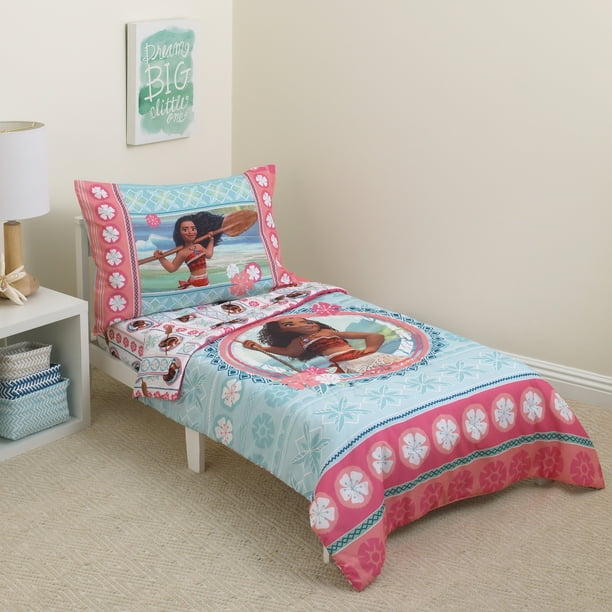 Disney Moana Island Daughter Toddler 4 Piece Bedding Set Walmart Com Walmart Com