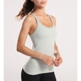 thumbnail image 2 of SWSMCLT Women's Tank Top Workout Fitted Summer Spring Vest Backless Yoga Fall Sleeveless Running Soft Top Green Medium, 2 of 4