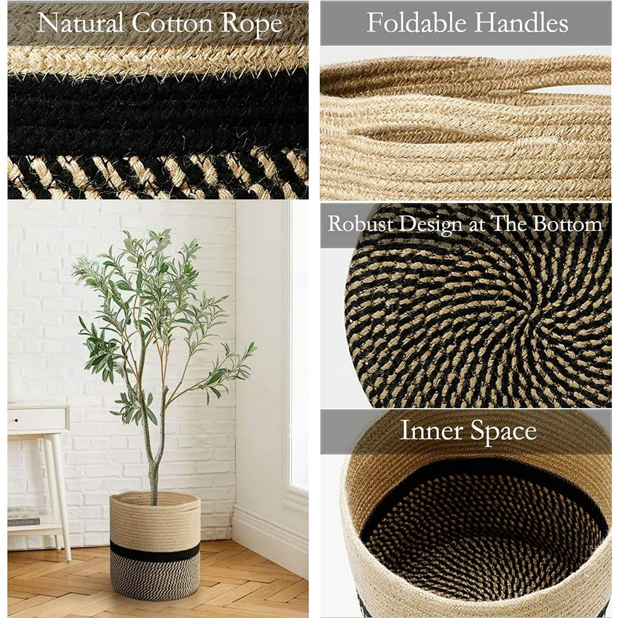 Cabilock Lot De 2 Paniers à Suspendre En Rotin Pour Décoration De Jardin D'intérieur Ou D'extérieur