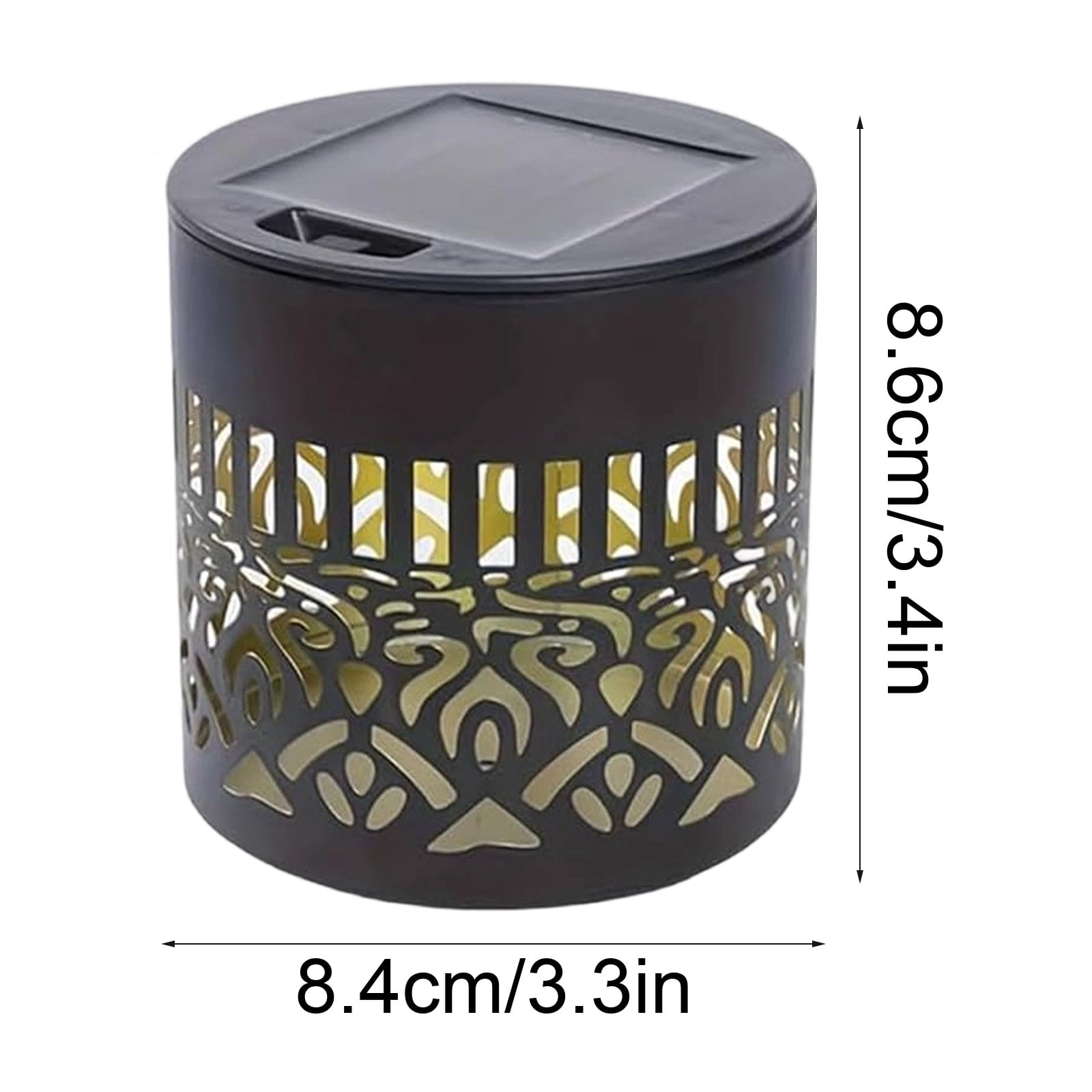 Decorative Solar Mandala Lights, Metal Solar Powered Outdoor Deck Step Wall Lights, Mandala Theme Waterproof Fence Light for Garden Post Patio Backyard Yard Decor