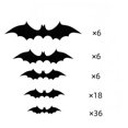 thumbnail image 2 of Indoor Halloween Decorations, Halloween Party Supplies, Halloween Wall Decals, Bat Halloween Decor, Assorted Size Black Paper 3D Bat Wall, Self-Stick Peelable Bat Decals Suitable, 2 of 8