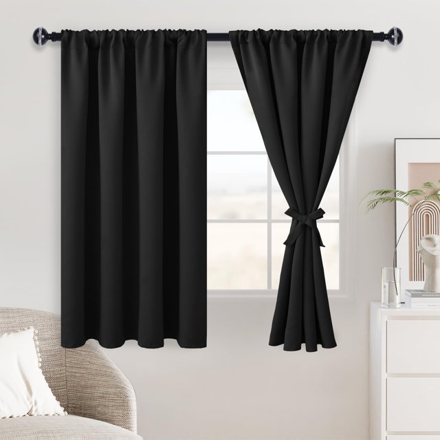 Cortinas opacas JIUZHEN, térmicas para Halloween, 38 x 54 cm, 2 paneles
