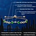 thumbnail image 2 of Gem Stone King Keren Hanan 3.43 Ct Green Created Emerald E-F Lab Grown Diamond 18K Yellow Gold Plated Silver Adjustable Infinity Tennis Link Bracelet for Women, 2 of 6