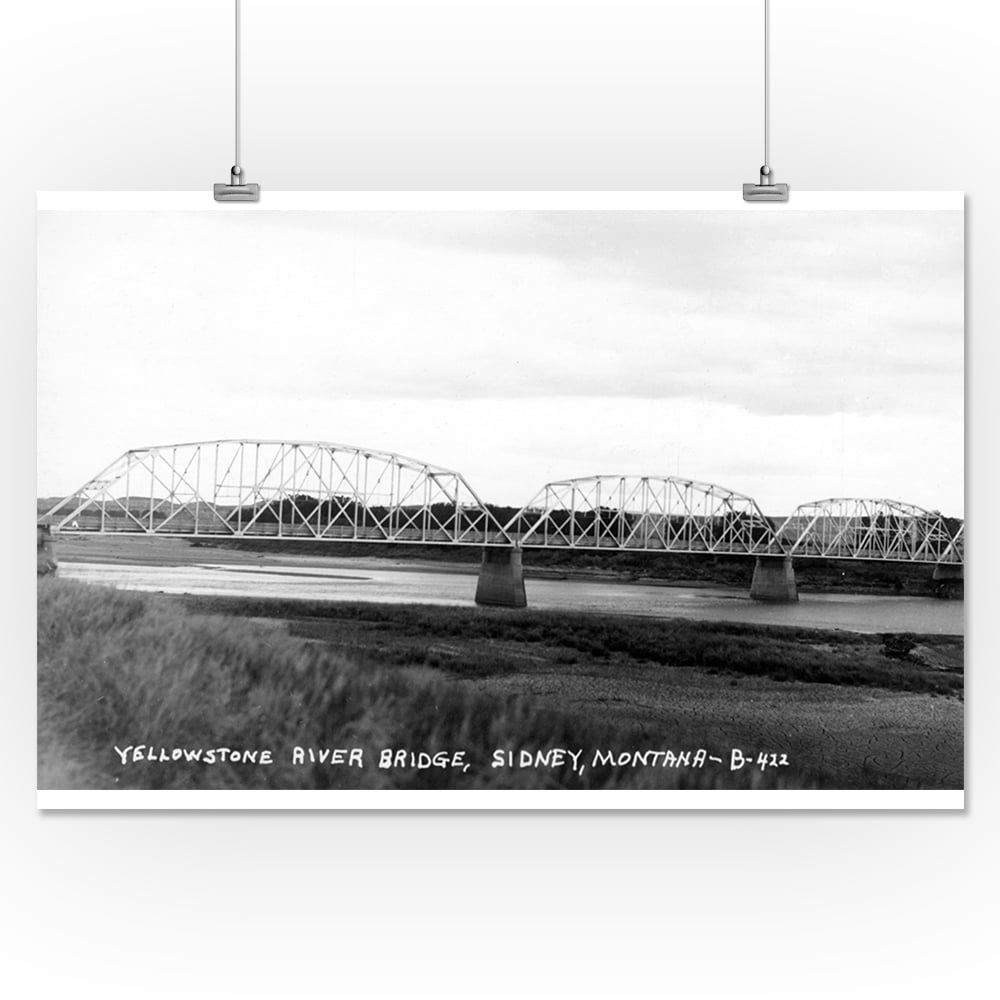 Sidney, Montana Yellowstone River Bridge Panoramic Photograph (16x24 Giclee Gallery Print