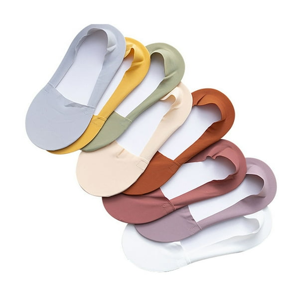 WASHWEPE 8 Pairs Cotton Socks for Women Breathable Anti Slip Mouth Assorted Color 21x0.3937in
