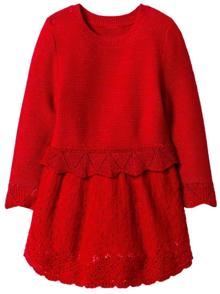 girls red sweater dress