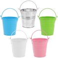thumbnail image 1 of Shisuyan 5pcs Small Metal Planter Flower Pot Plant Bucket Balcony Garden Patios Office Desktop Planting Pot, 1 of 8