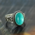 thumbnail image 4 of 5.85Cts Solitaire Genuine Natural Turquoise 925 Silver Plated Ring Size 11 For Women, Green Stone December Birthstone Ring Jewelry Gift For Women Mom Wife Girlfriend Sister, 4 of 6