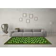 thumbnail image 3 of Ahgly Company Indoor Round Checkered Green Modern Area Rugs, 6' Round, 3 of 4