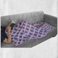 thumbnail image 6 of Purple Soft Flannel Fleece Throw Blanket, Retro Style Innovative Abstract Squares Pattern Modern Design Graphic Print, Cozy Plush for Indoor and Outdoor Use, 50" x 60", Violet and White, by Ambesonne, 6 of 6