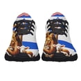 thumbnail image 5 of Israel American flag Jewish The Lamb And Lion of Judah Shoes Sneakers Black Size 10.5, 5 of 7