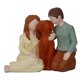 thumbnail image 1 of Estatua de pareja y perro, recuerdo familiar para amantes de los perros, escultura ideal para exhibir en el hogar y regalar., 1 of 5