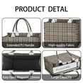 thumbnail image 4 of Large Capacity Tote Bag,Brown Beige Plaid Checkered Pattern Handbag Fashion Luxury Tote Bag,15.7"x13"x 5.1" Inches,Laptop Compatible, 4 of 6