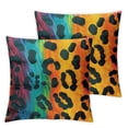thumbnail image 2 of Ullo0ord Colorful Leopard Print Pillow Covers - Pillow Covers Animal Throw Pillow Case Cushion Cover with Zipper, 2 of 6