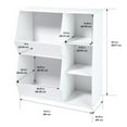 thumbnail image 4 of Badger Basket Side-by-Side Children's Combo Bin Wood Toy Storage Bookshelf with 5 Cubbies 7.7 Cu ft. - White, 4 of 9
