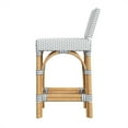 thumbnail image 3 of Butler Specialty Serienna Rattan Low Back 24.5" Counter Stool - White/Gray, 3 of 7