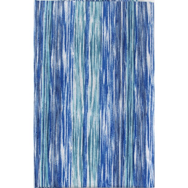 Summer Fun Flannel Back Vinyl Tablecloths Watercolor Hues of Ocean