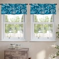 thumbnail image 2 of LALILO Kitchen Curtain Valance Violet Tone Galaxy Milky Way Rod Pocket Window Curtain 52"x 18" Set of 2, 2 of 7