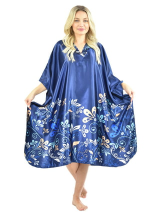 Binpure Women Deep V-neck Robes Lace Sheer Nightgown Full-Length Long Night  Dress