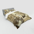thumbnail image 3 of Ambesonne Music Bedding Set 3 Pcs, Old Street of New York, Twin XL, Beige, 3 of 3