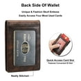 thumbnail image 7 of FeiYen Men Minimalist Skull Bifold Leather Wallet - RFID Blocking Front Pocket Money Clip, 7 of 7
