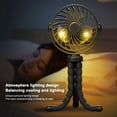 thumbnail image 2 of Portable Handheld Fan Flexible Octopus Tripod Desktop Fan Baby Stroller / Crib Hanging Fan with Ambient Night Light 3 Adjustable Wind Speeds 360° Rotation, 2 of 9