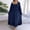 Navy, variant on Dolkfu Refreshing Dresses for Women Trendy Long Long Sleeve Green Square Neckline Fit & Flare Dresses Regular Solid Refined Dresses Army Green,L