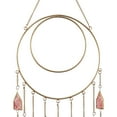 thumbnail image 5 of DecMode 49" Multi Colored Metal Indoor Outdoor Geometric Windchime with Stained Glass, 5 of 9