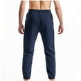 thumbnail image 5 of Timoontee Men's Trendy Workout Pants Casual Drawstring Texture Jogger Pants Modern Fit Lightweight Elastic Waist Solid Pocket Sweatpants Navy XXL, 5 of 5