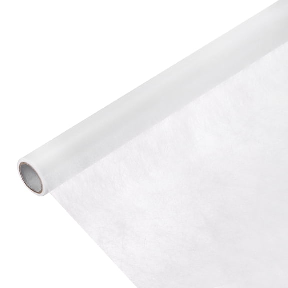 1-Roll Korean Cotton Wrapping Flower Paper, 29.5ft x 22.8 Inch/ 9m x 58cm Waterproof Floral Wrapping Cotton Paper for Bouquets/Gift Packaging [White]
